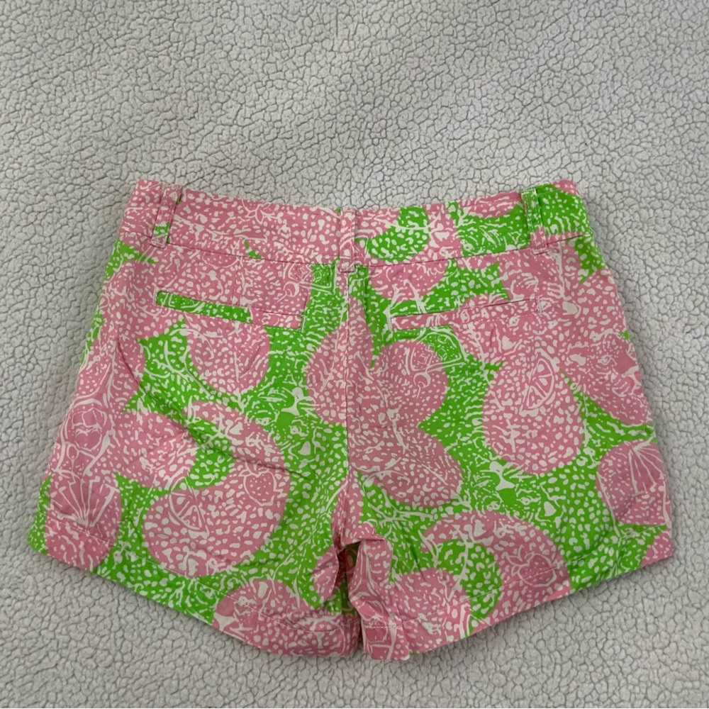 Lilly Pulitzer The Callahan Short Limeade Cheat Ya Size 4 Pink Green Preppy - Picture 2 of 15